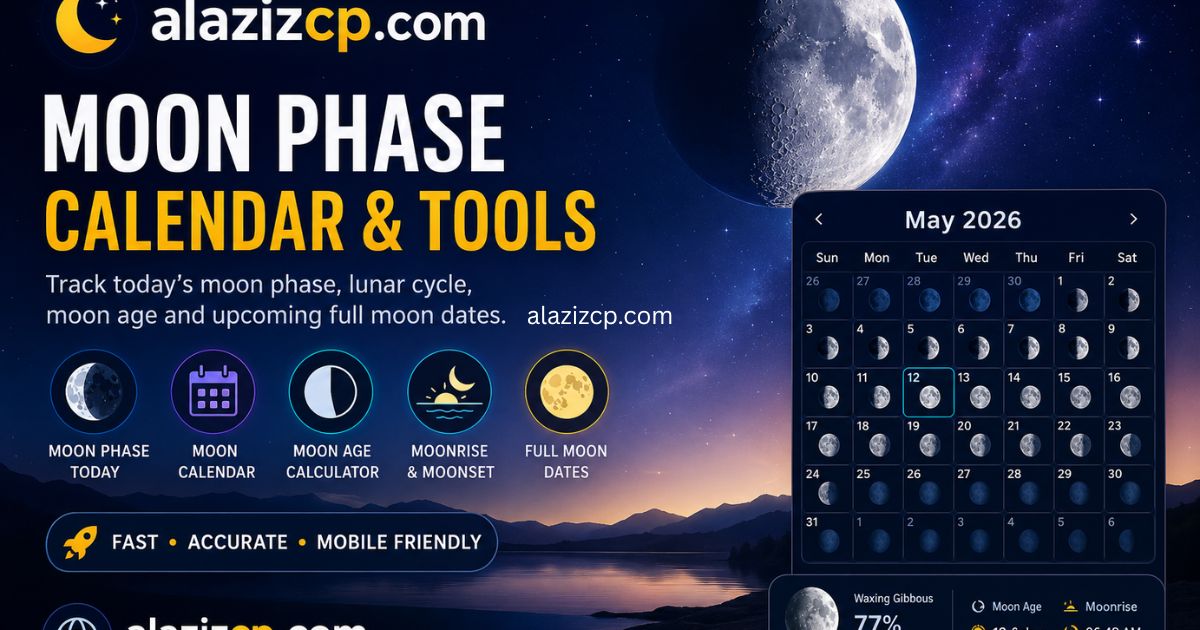 moon phrase calculated