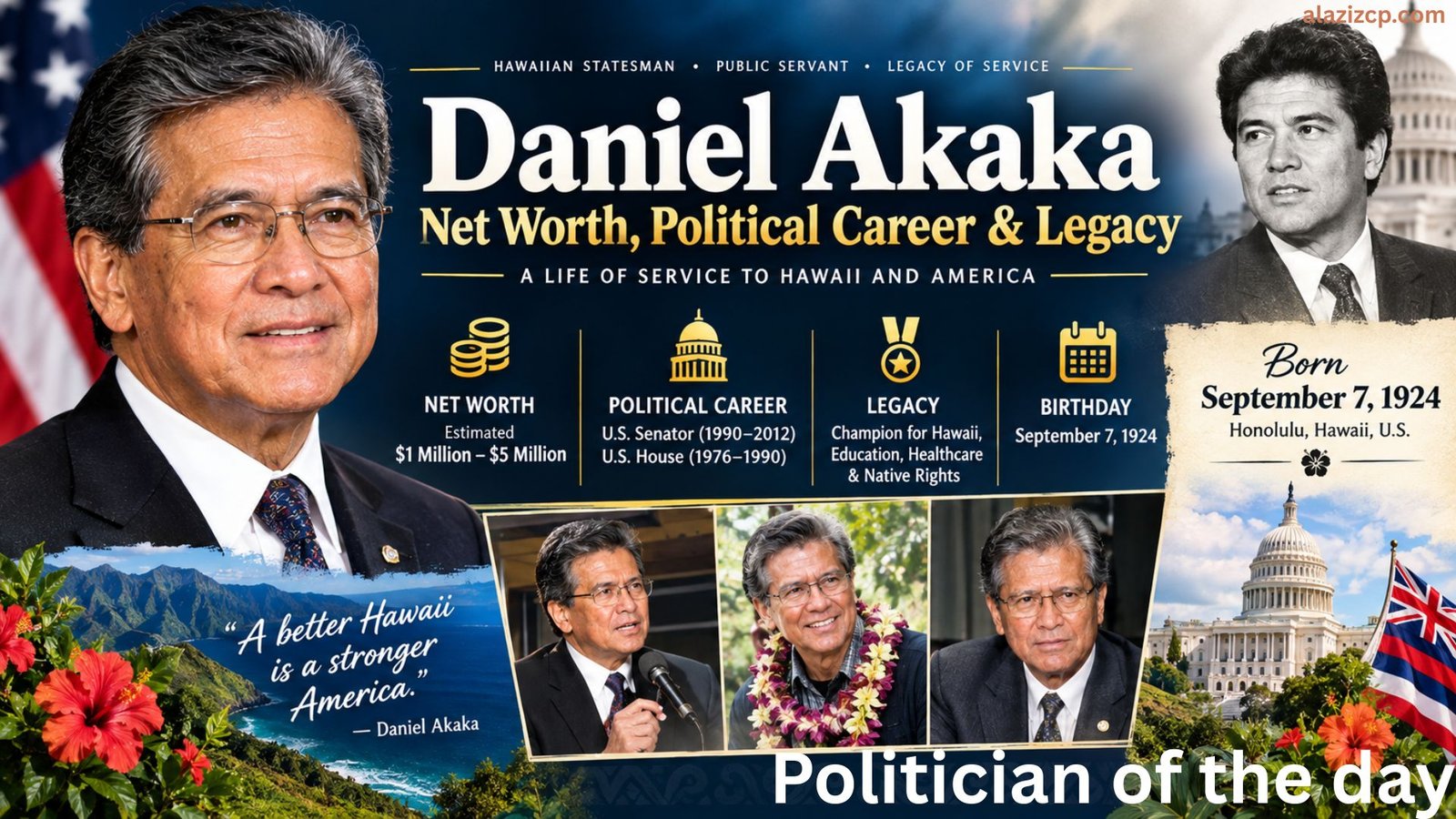 Daniel Akaka Net Worth, Political Career & Legacy